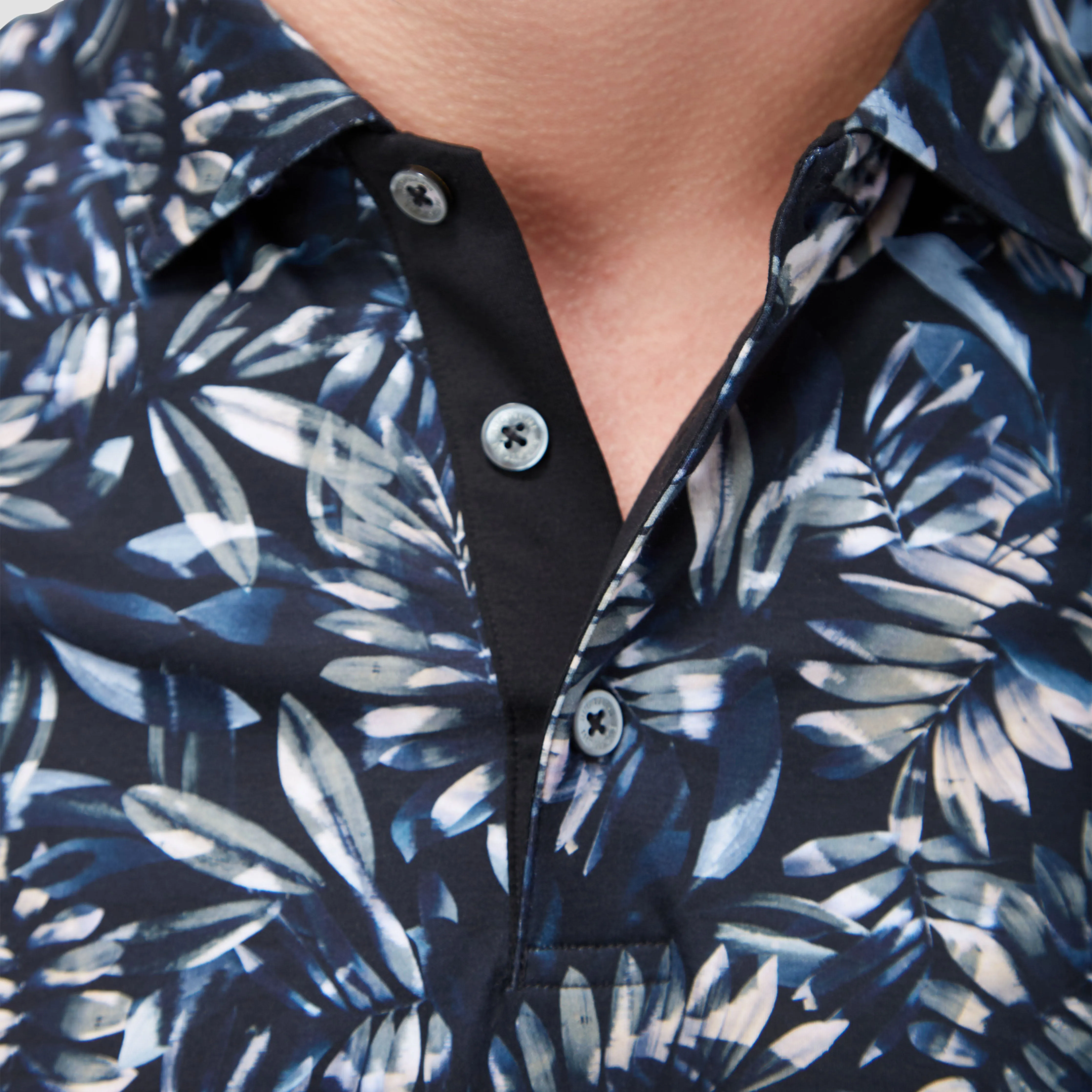 Hendrix Leaf Print Polo