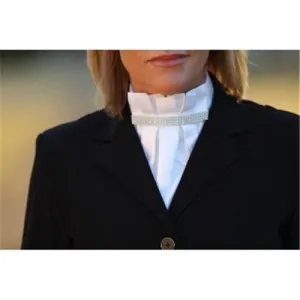 Huntington Stock Tie Four Row Crystals White