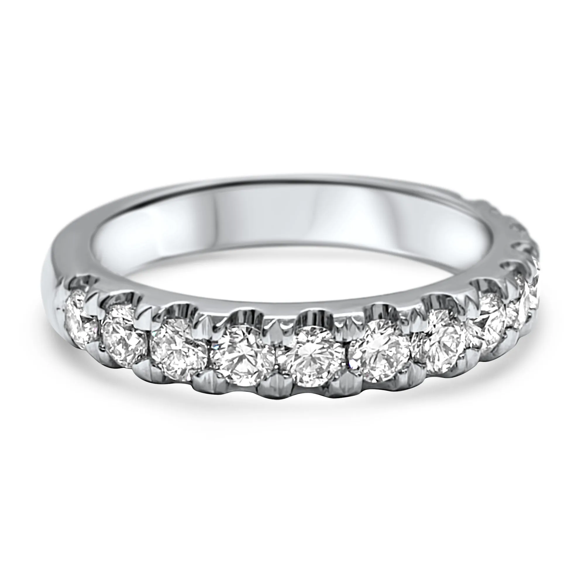 IGI Certified Diamond Bridal Wedding Set | 1, 2, or 3 Carat Round Engagement Ring and Wedding Band | 14k White Gold