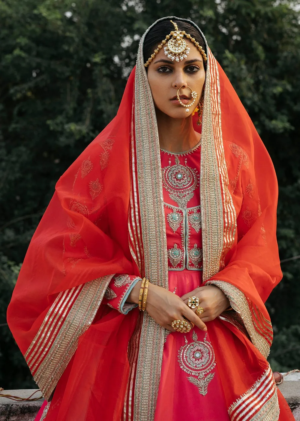 Indian Bridal Dress for Wedding in Froke Style #J4306