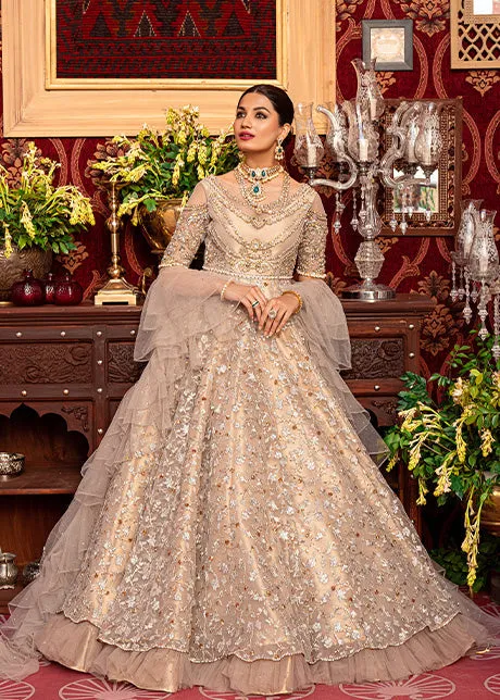 Indian Wedding Party Dress in Silver Long Frock #WN100