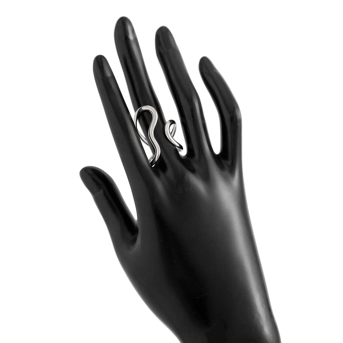 Irregular Curved Hollow Open Ring