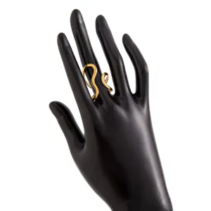 Irregular Curved Hollow Open Ring