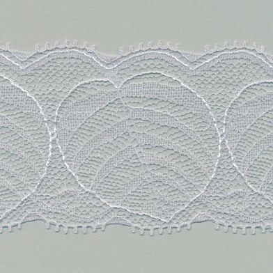 Jacquard Trimming Lace #93 Silver Rose