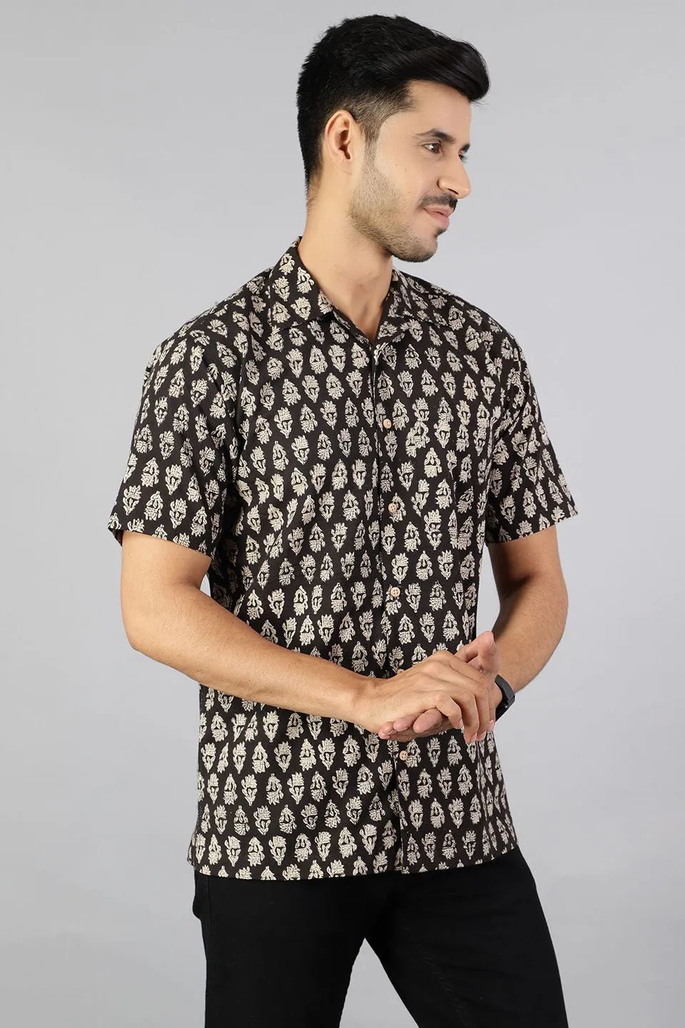 Jaipur 100% Cotton Black Shirt