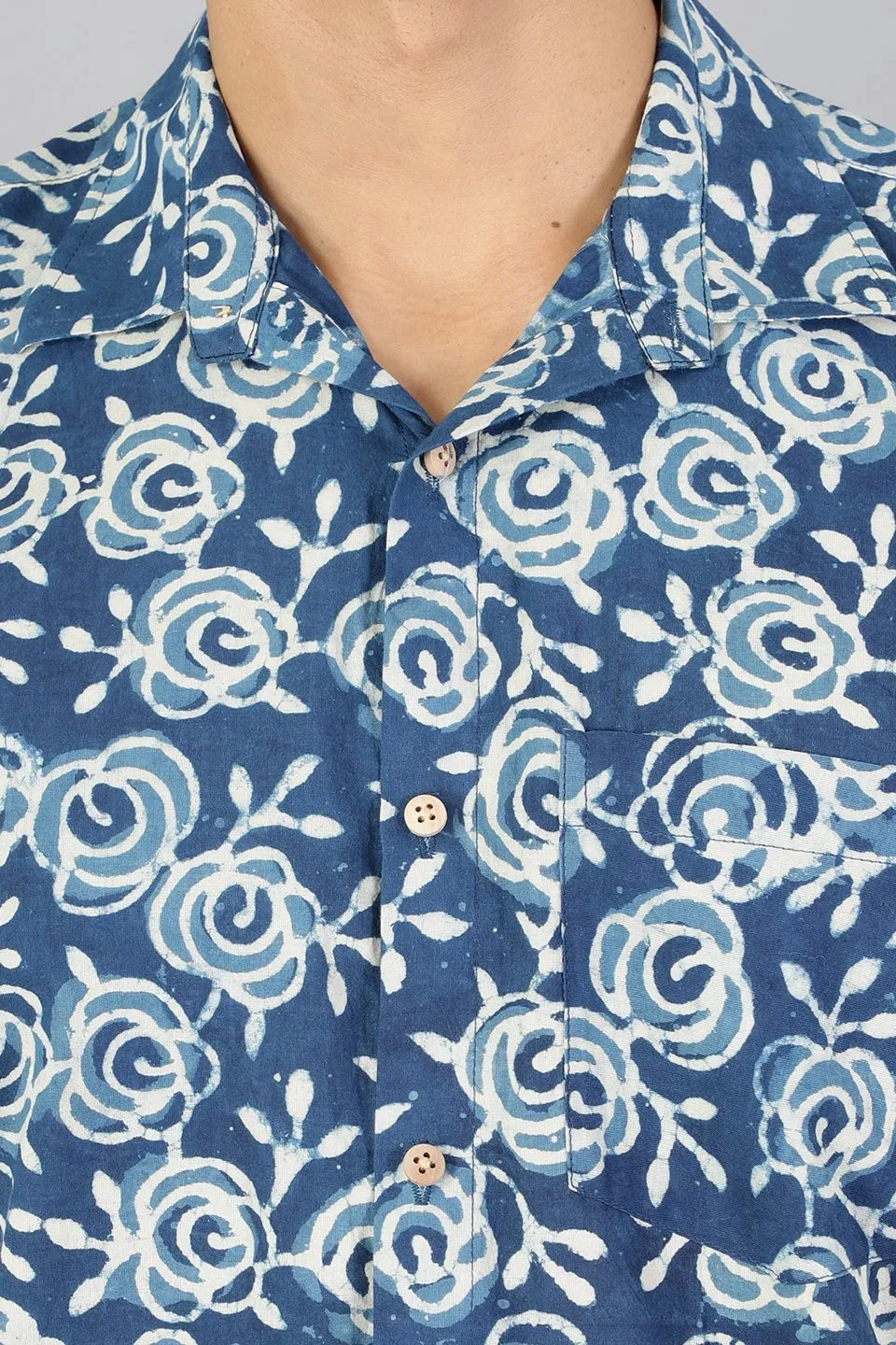 Jaipur 100% Cotton Blue Design Shirt