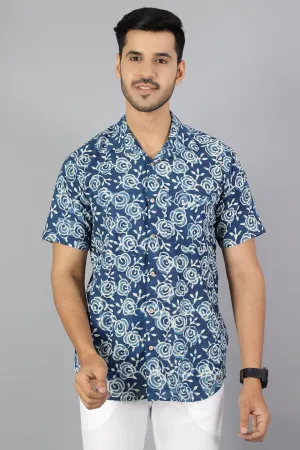 Jaipur 100% Cotton Blue Design Shirt