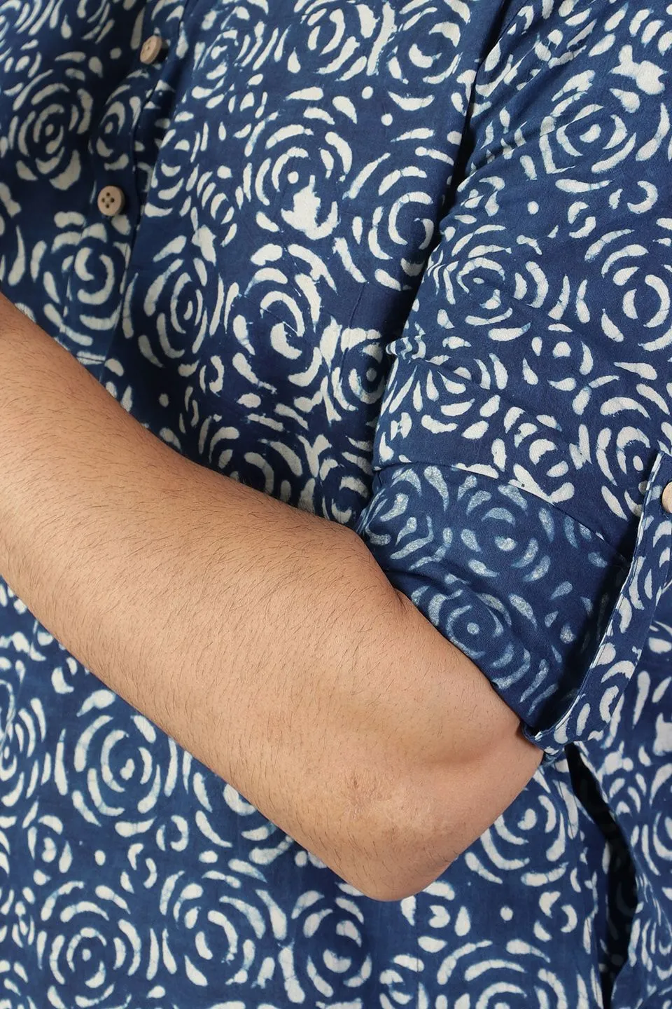 Jaipur 100%  Cotton Indigo Kurta Shirt