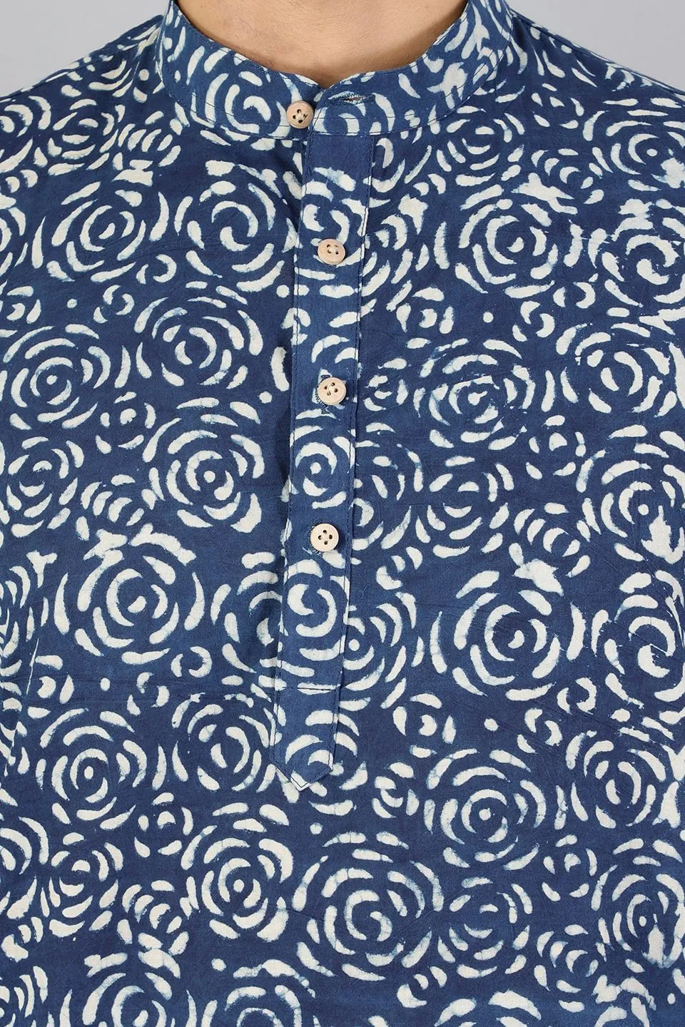 Jaipur 100%  Cotton Indigo Kurta Shirt