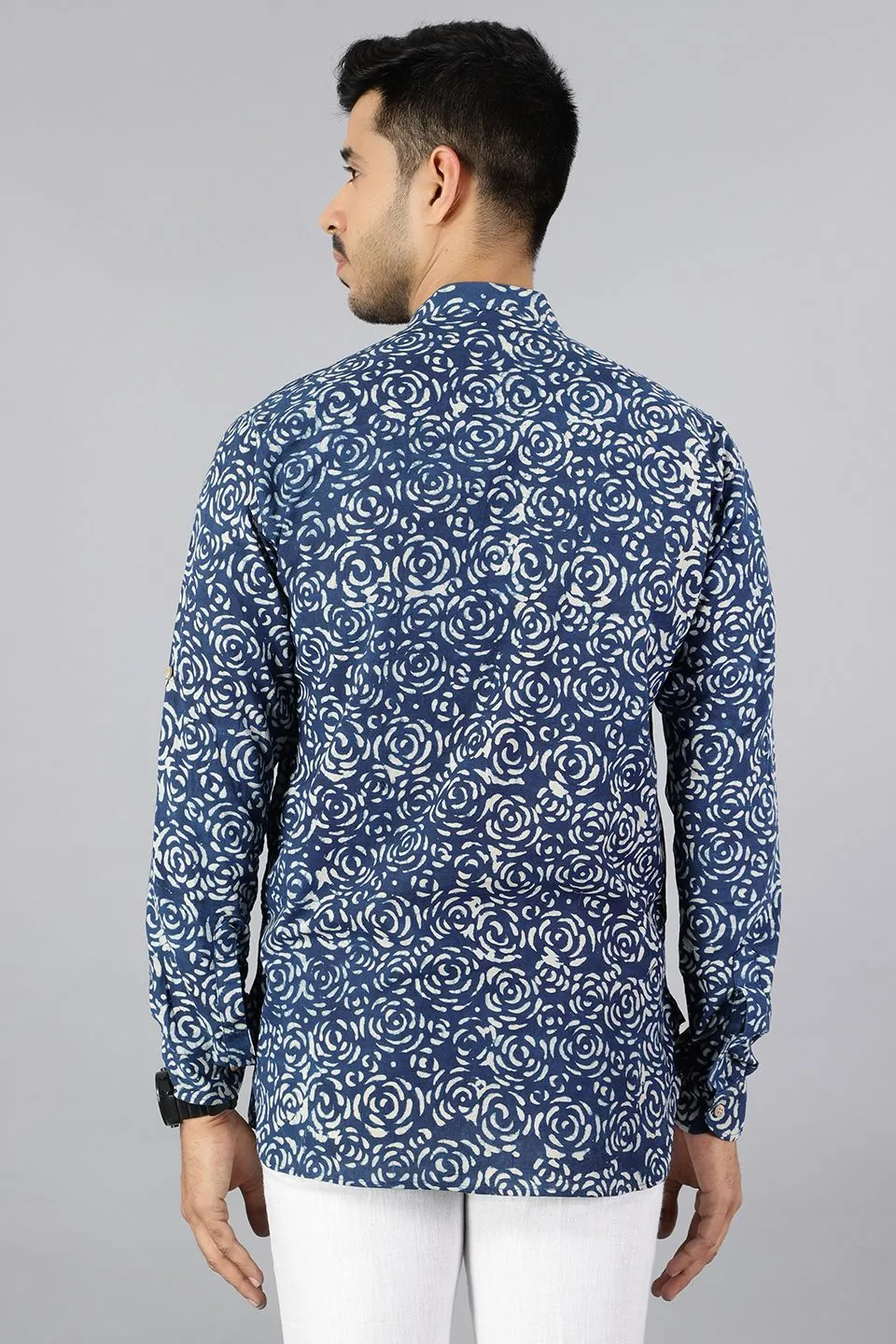 Jaipur 100%  Cotton Indigo Kurta Shirt