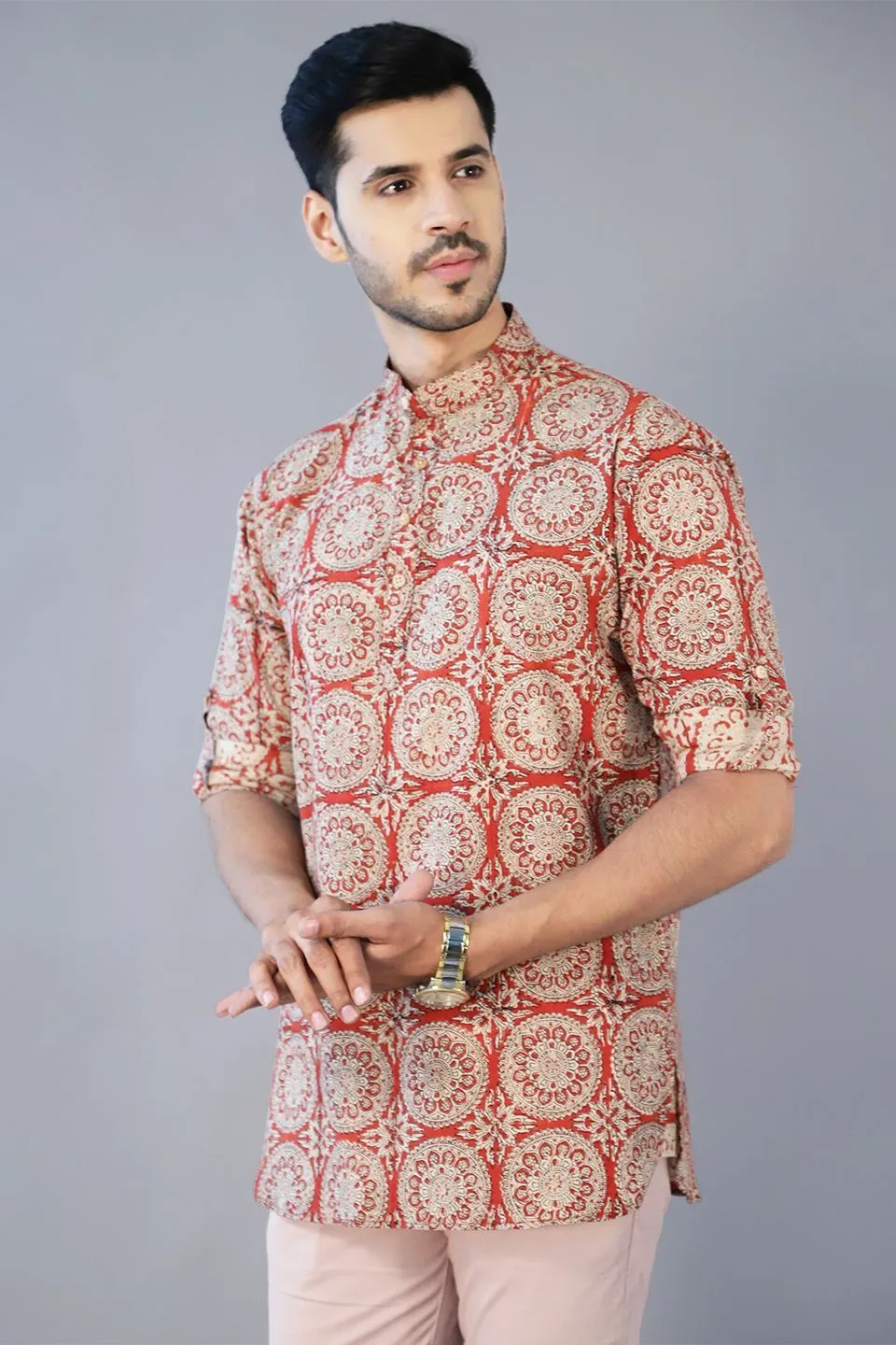 Jaipur 100% cotton Red kurta shirt