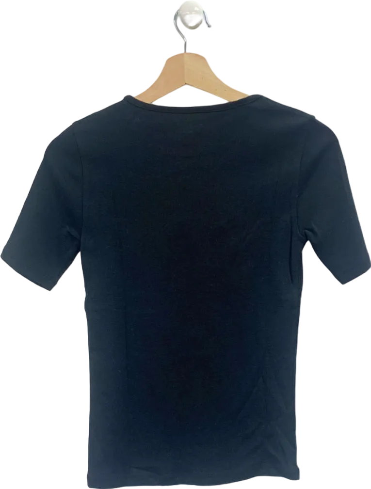 J.Crew Black Short-Sleeve T-Shirt UK XS