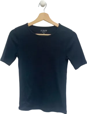 J.Crew Black Short-Sleeve T-Shirt UK XS