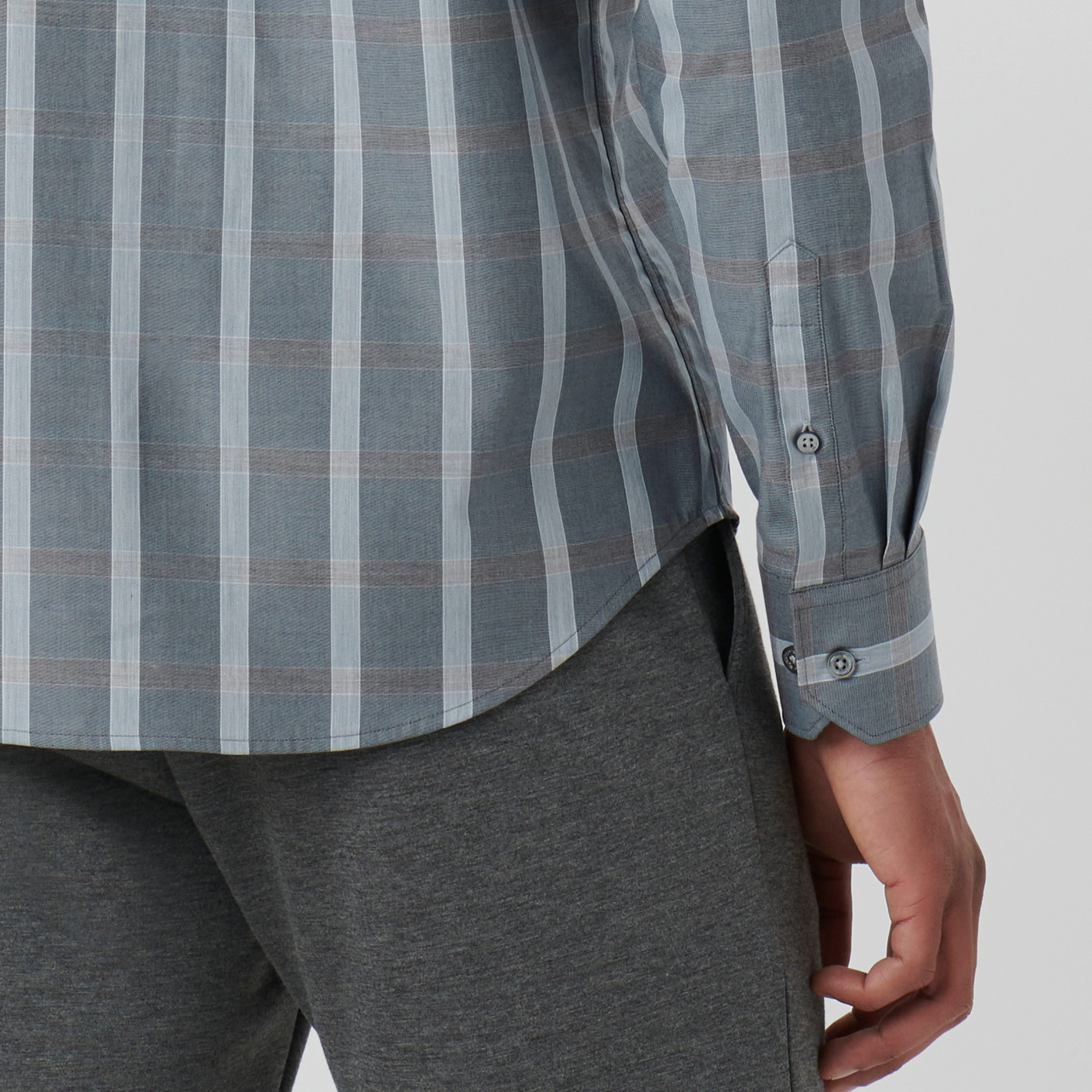 Julian Gradient Windowpane Check Shirt