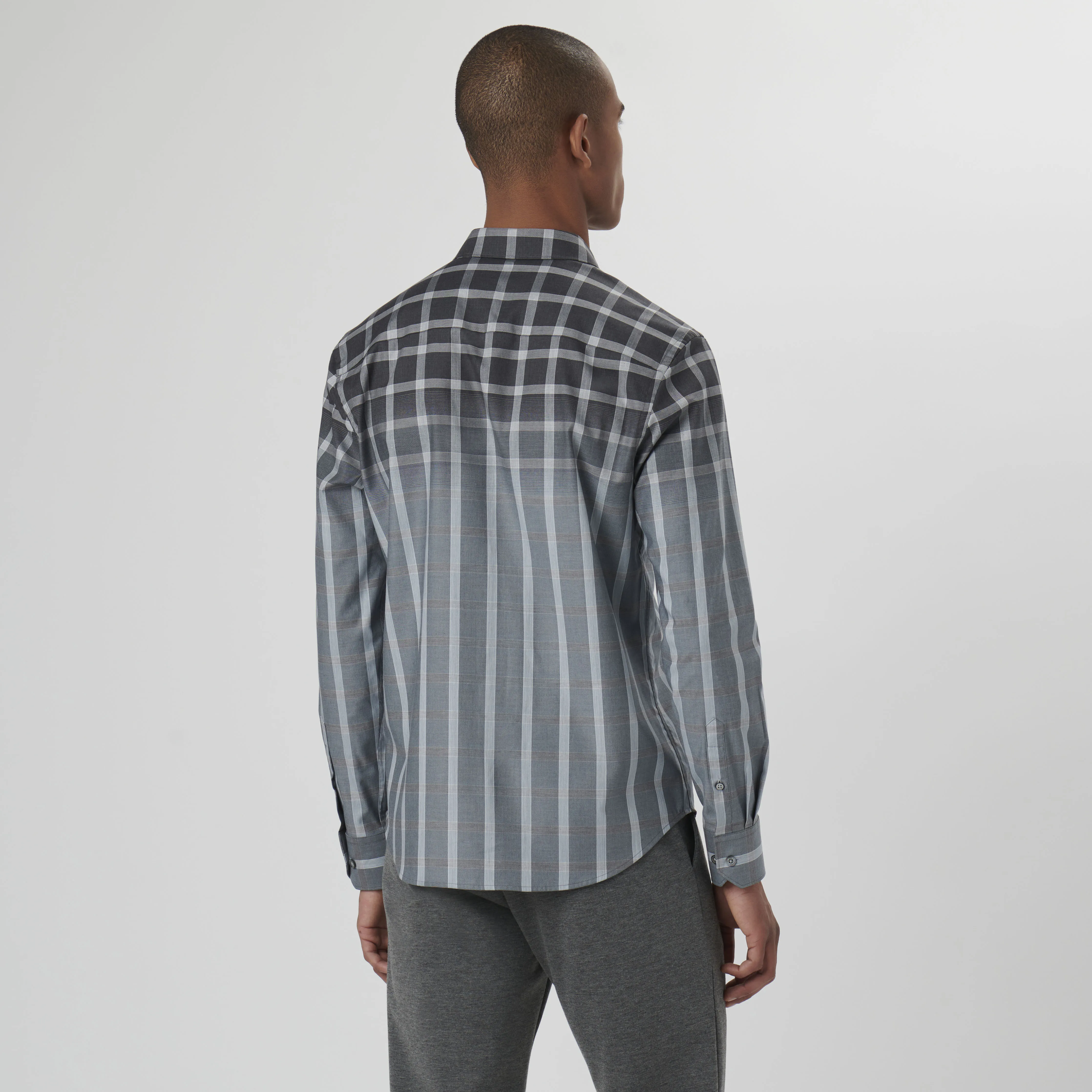 Julian Gradient Windowpane Check Shirt