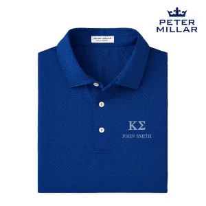 Kappa Sig Personalized Peter Millar Tesseract Patterned Polo With Greek Letters