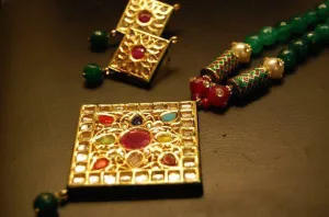 Kundan Pendant Necklace Set #J4135