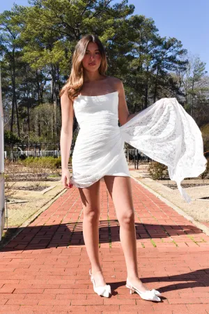 Lace Sash Mini Dress
