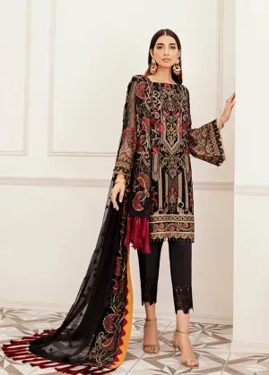 Latest Designer Party Suit in Black Color #Y6007