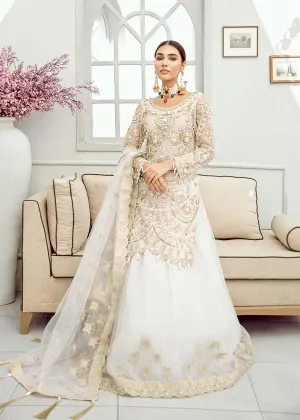 Latest Designer Wedding Party Lehenga In Pearl White # CA129