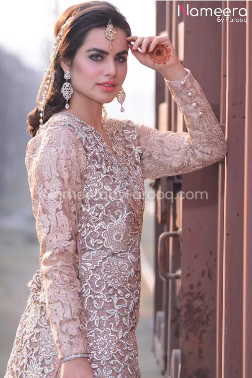 Latest Pakistani Bridal Lehenga with Short Kurti #BS92