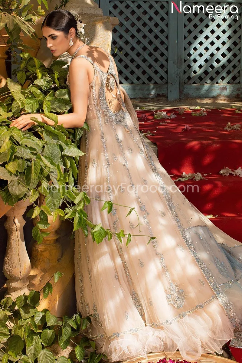 Latest Pakistani Bridal Net Lehenga Dress Online #BS138
