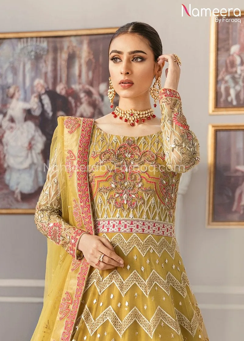 Latest Pakistani Maxi Dress for Wedding Party #BP181