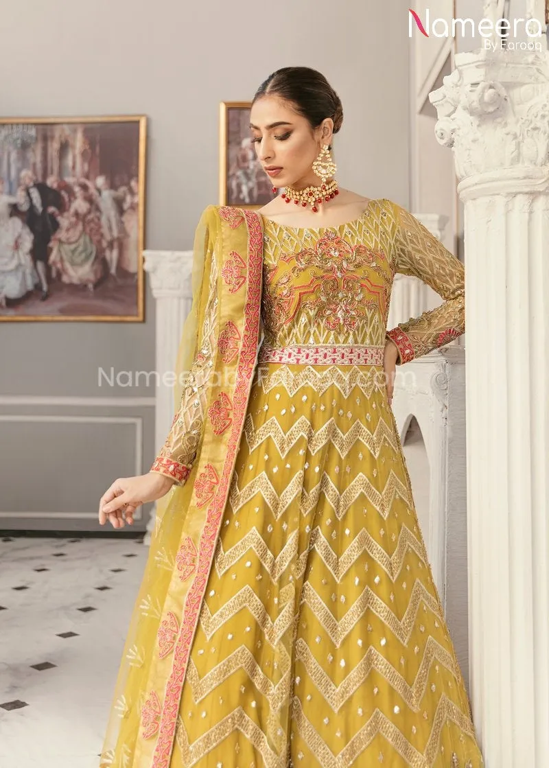 Latest Pakistani Maxi Dress for Wedding Party #BP181