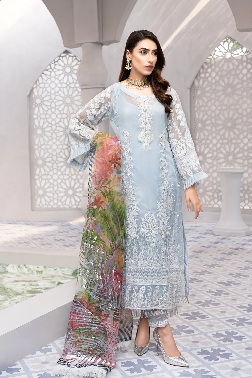 Latest Wedding Party Chiffon Wear #Y6157