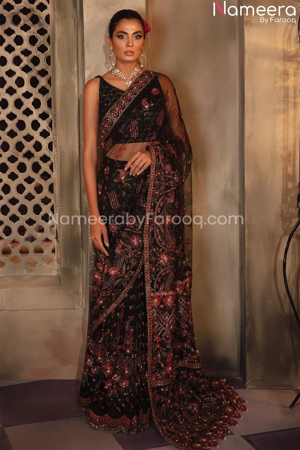Lehenga Party Dress In Black Color By Designer #PF196