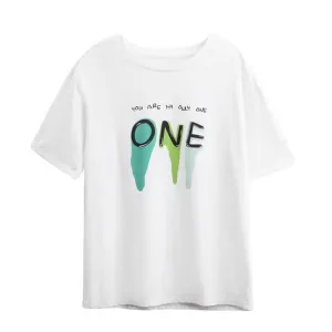 Letter Graphic Cotton T-Shirt