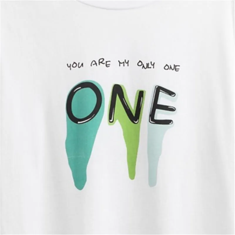Letter Graphic Cotton T-Shirt