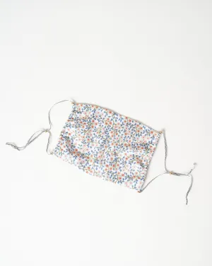 liberty print face mask - blue floral