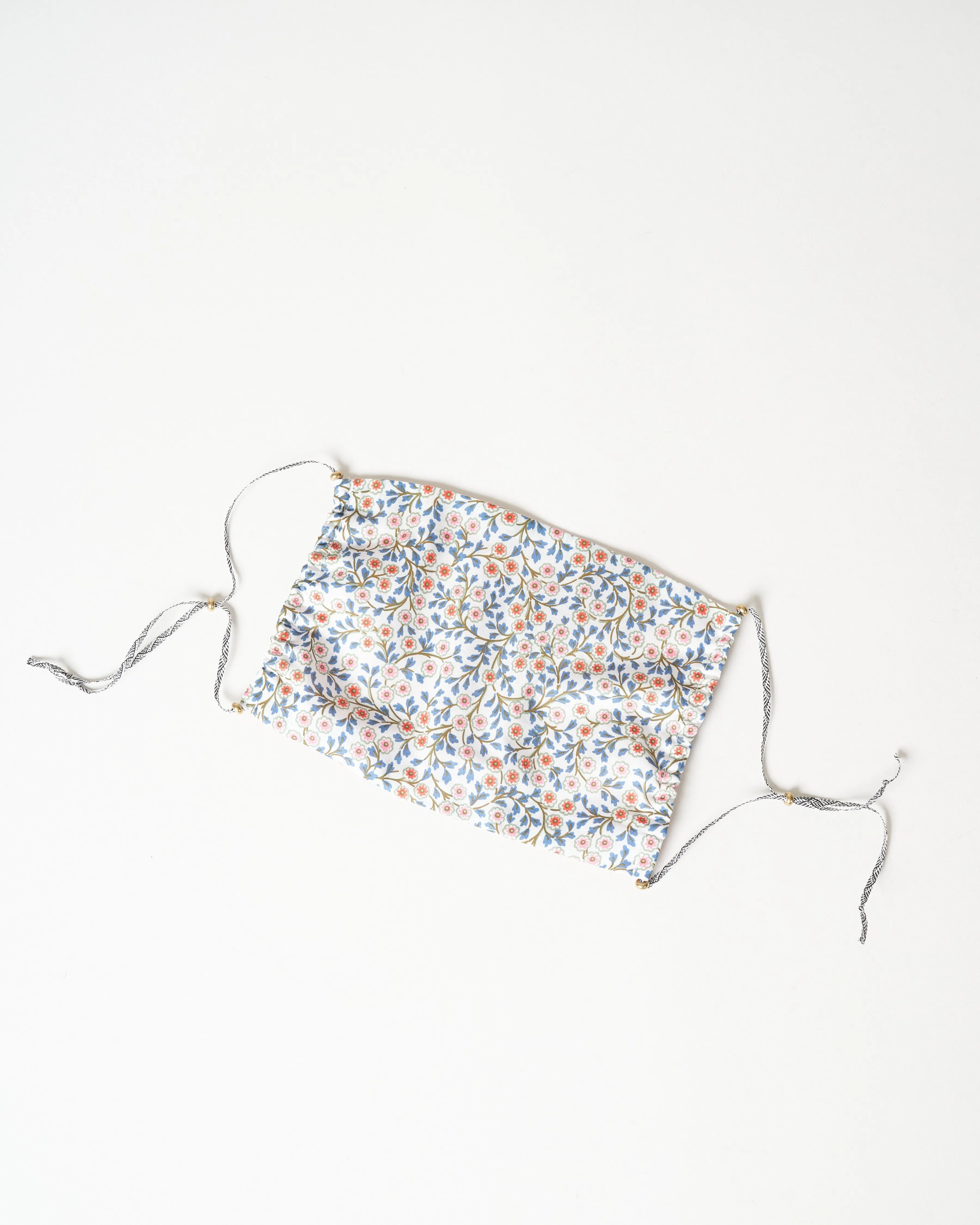 liberty print face mask - blue floral