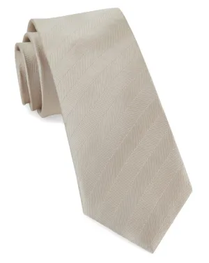Light Champagne Herringbone Vow Tie