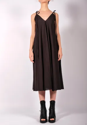 Light Cotton Dress with Straps Midi