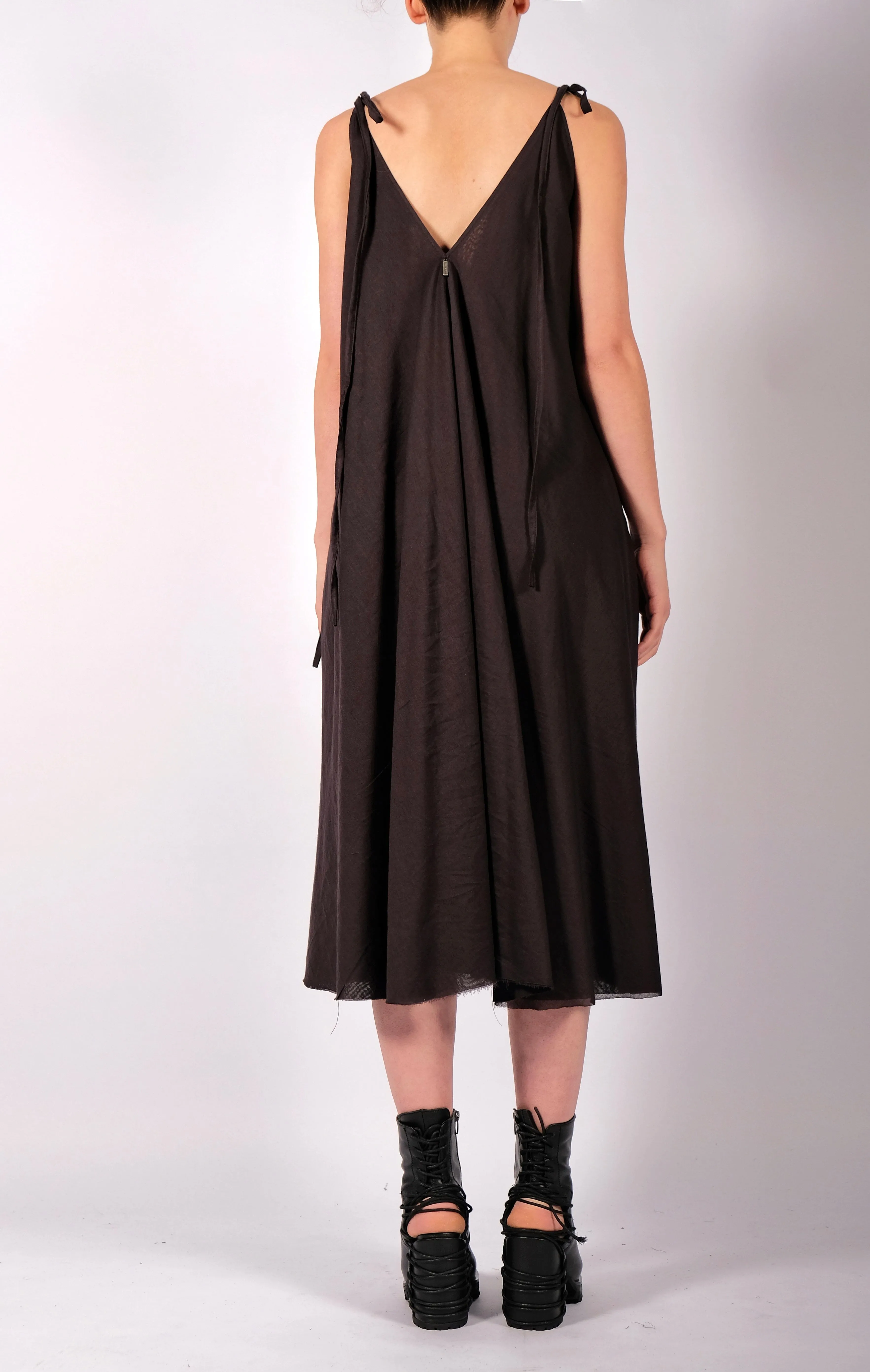Light Cotton Dress with Straps Midi