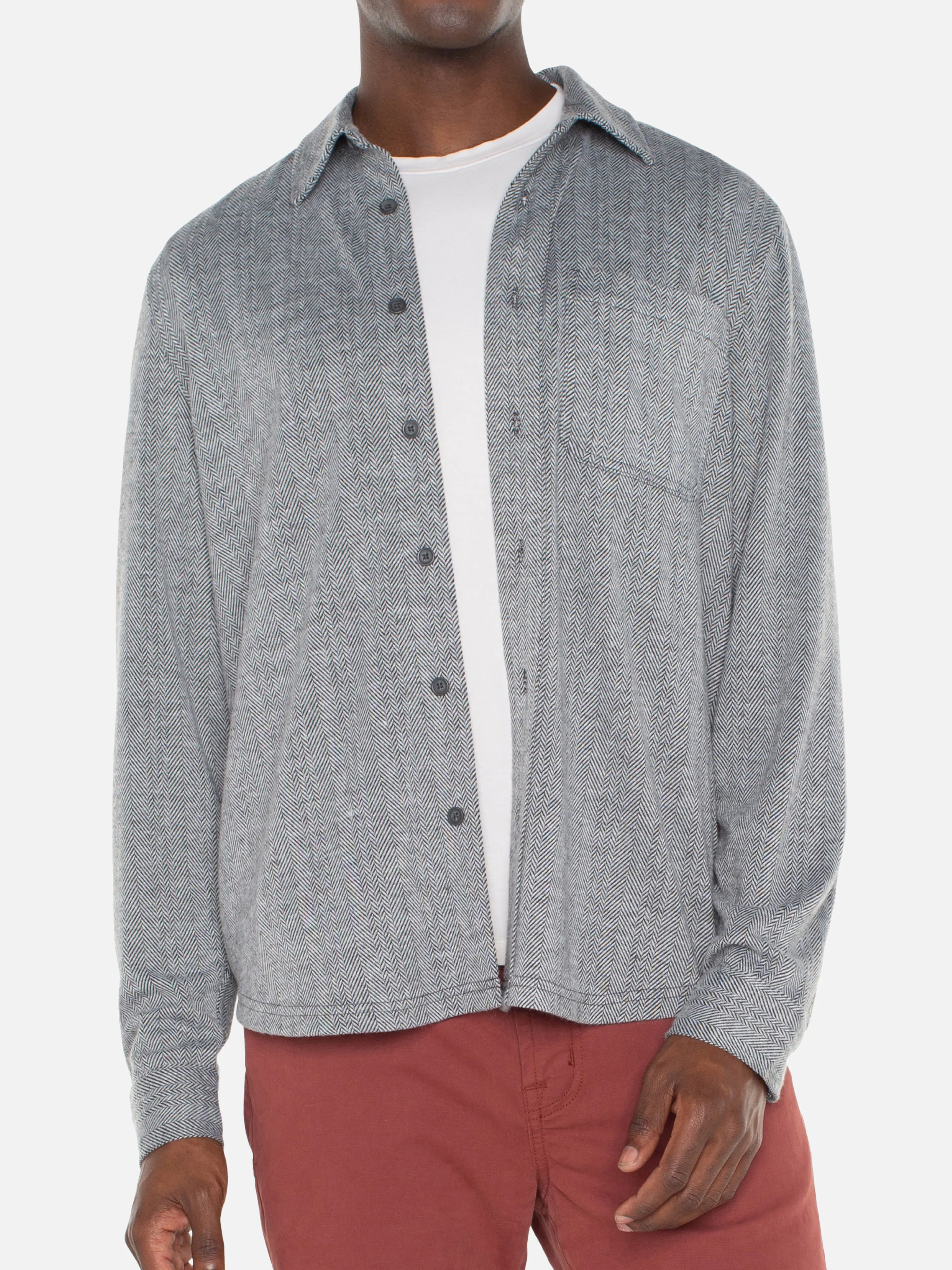 Liverpool Knit LS Button Up Shirt