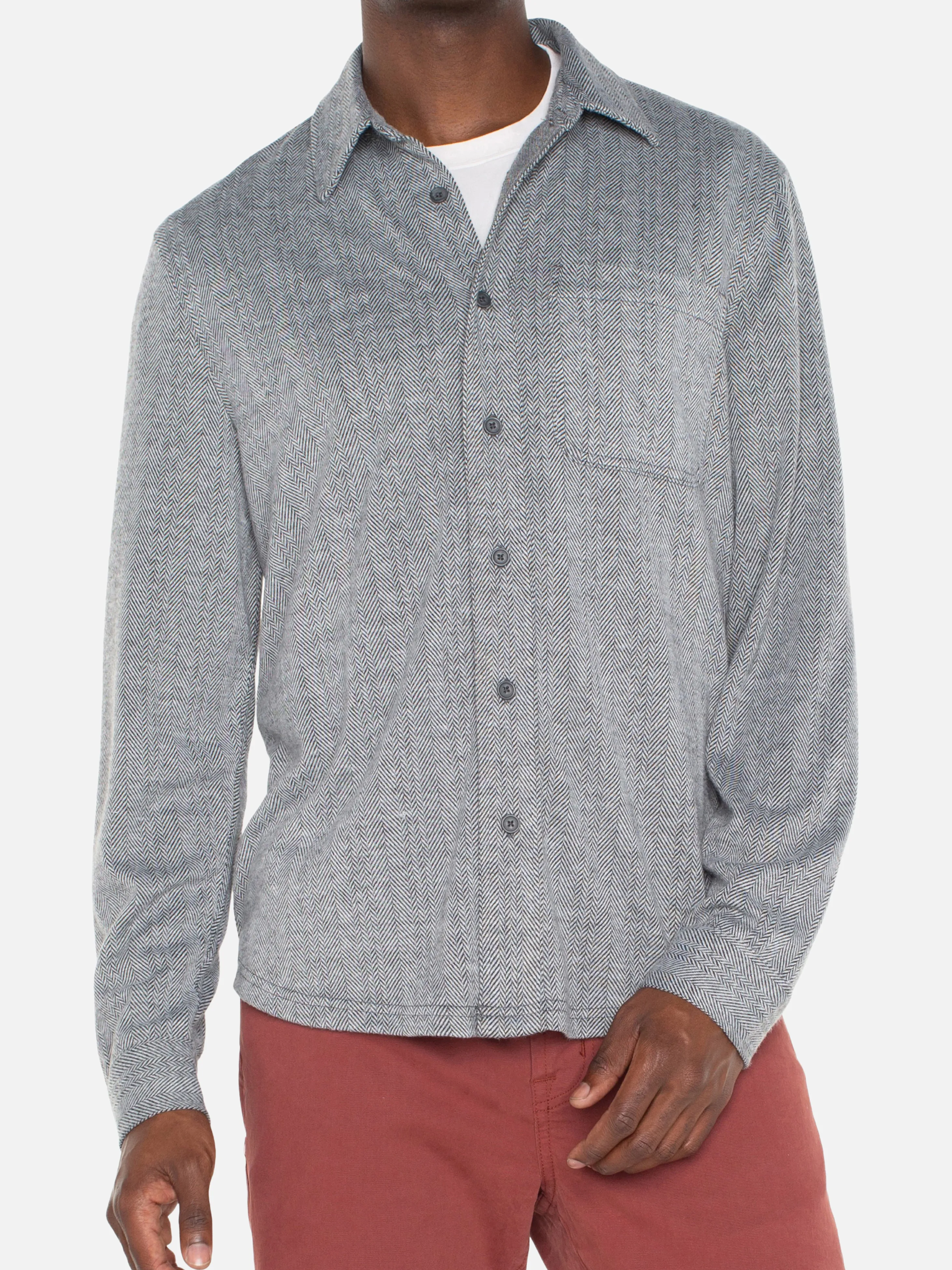 Liverpool Knit LS Button Up Shirt