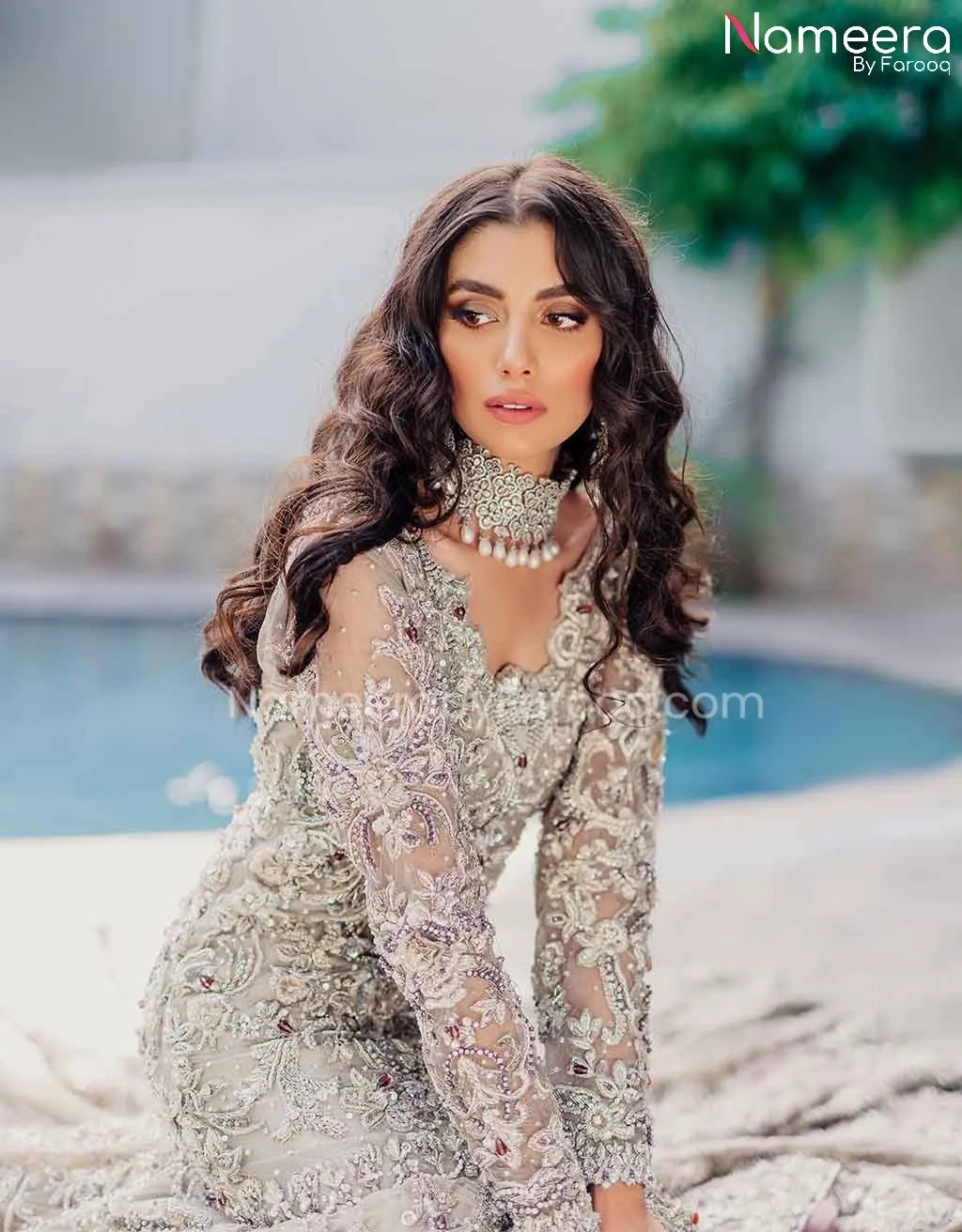 Luxurious Pakistani Fishtail Dress for Bride #BS597