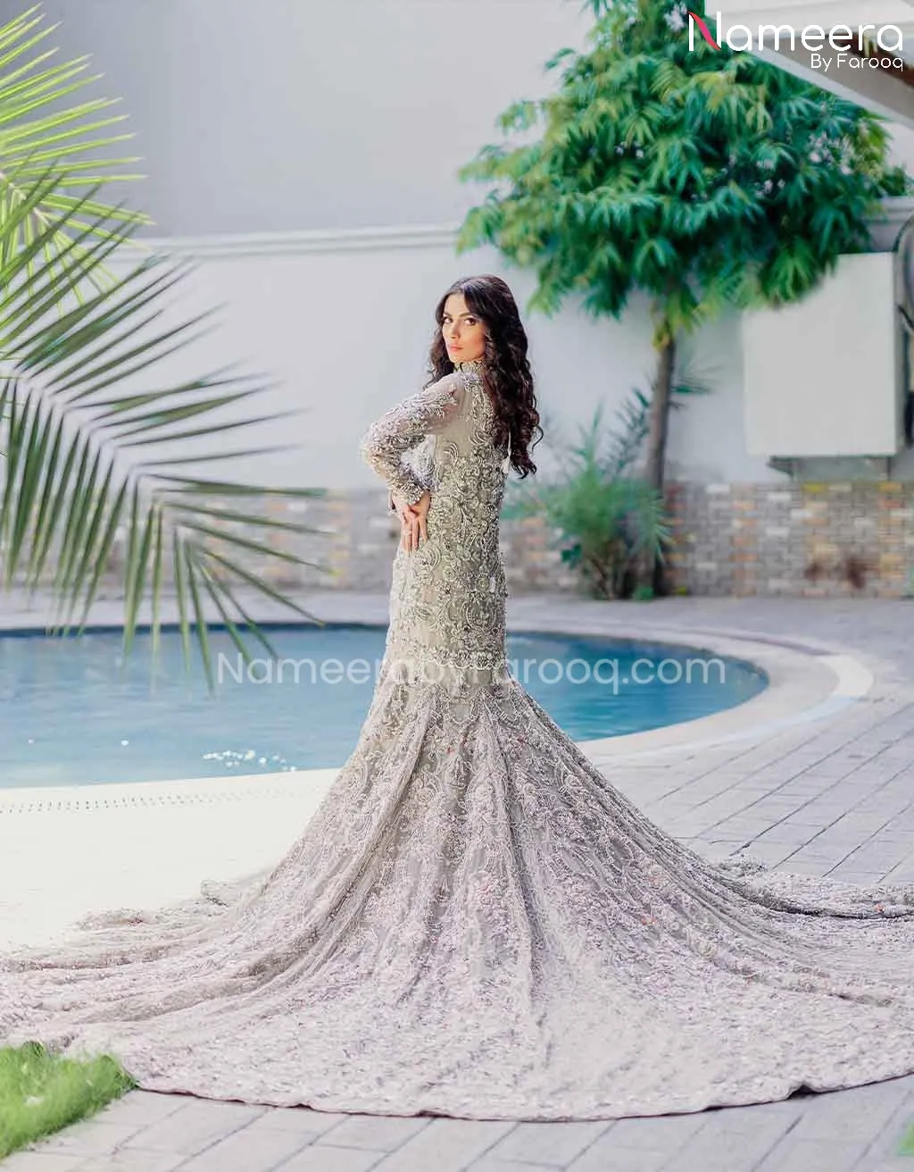 Luxurious Pakistani Fishtail Dress for Bride #BS597