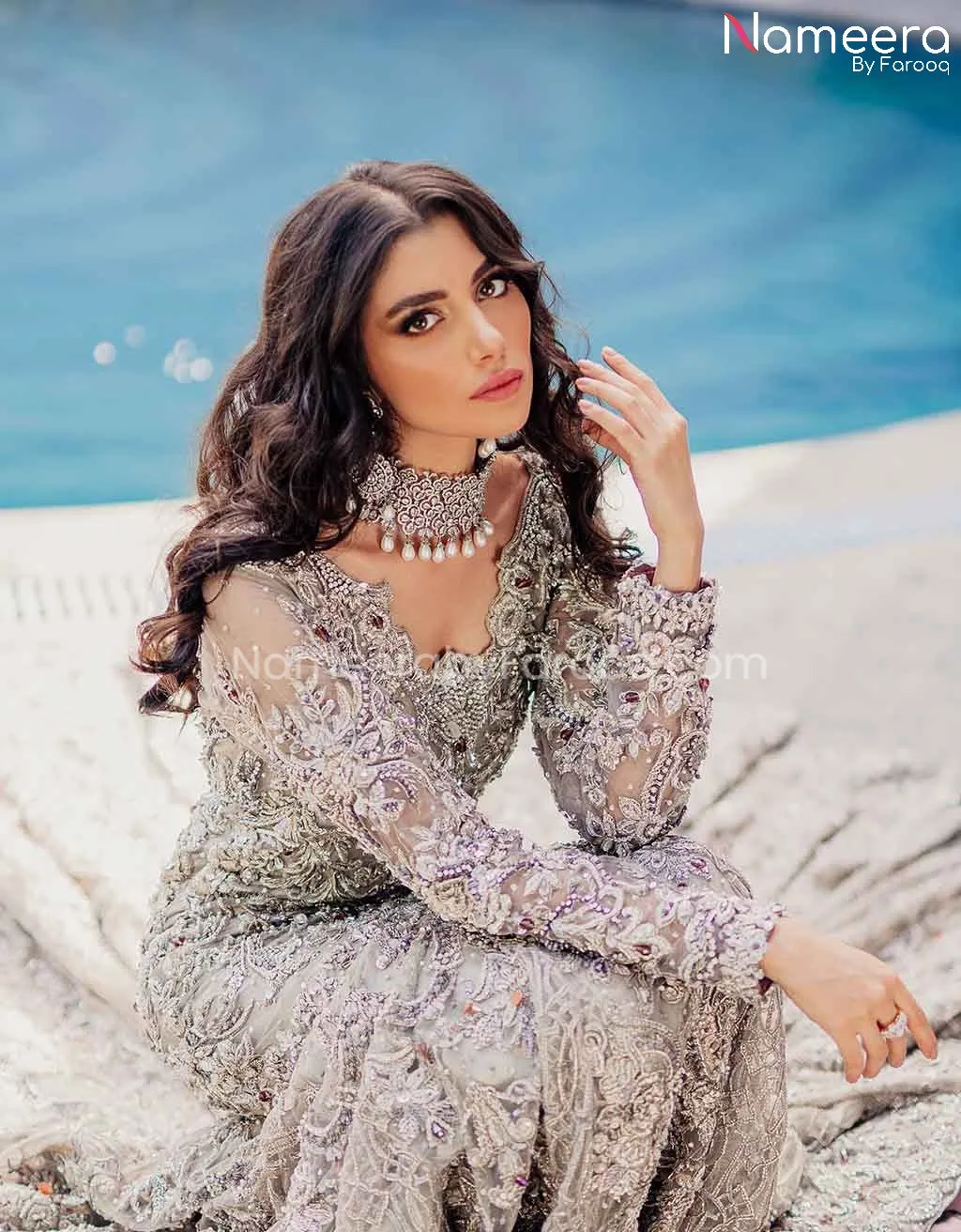 Luxurious Pakistani Fishtail Dress for Bride #BS597
