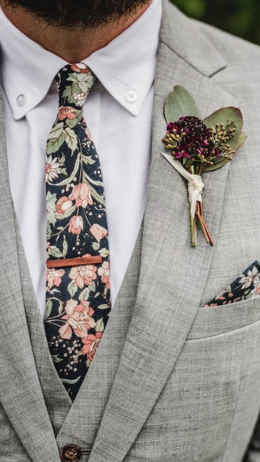 Margot Blue & Pink Floral Pocket Square