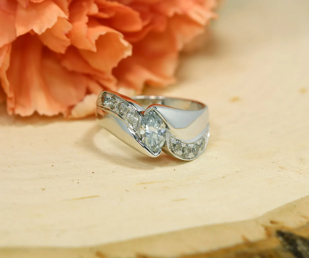 Marquise Diamond Wedding Ring Restoration