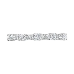 Marquise Shape Design Detail Wedding Band