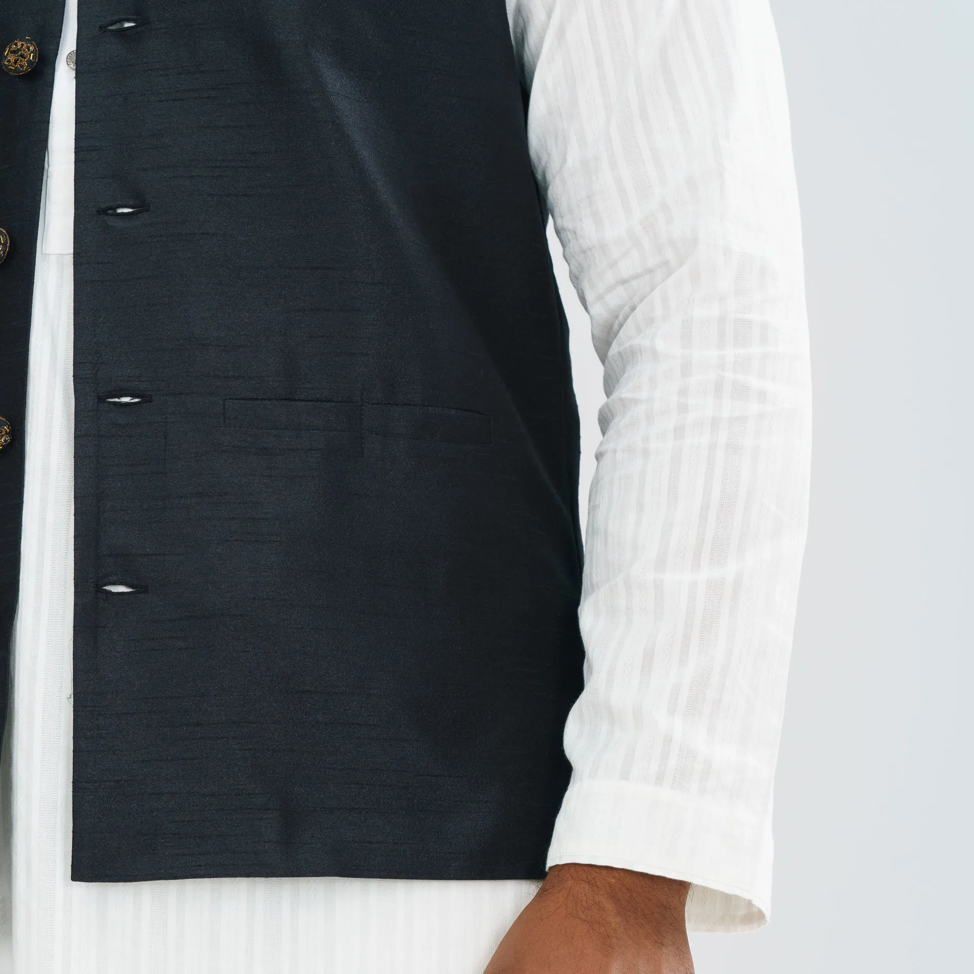 Men Black Karchupi Vest