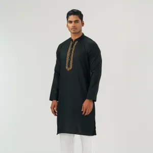 Mens Black Karchupi Panjabi