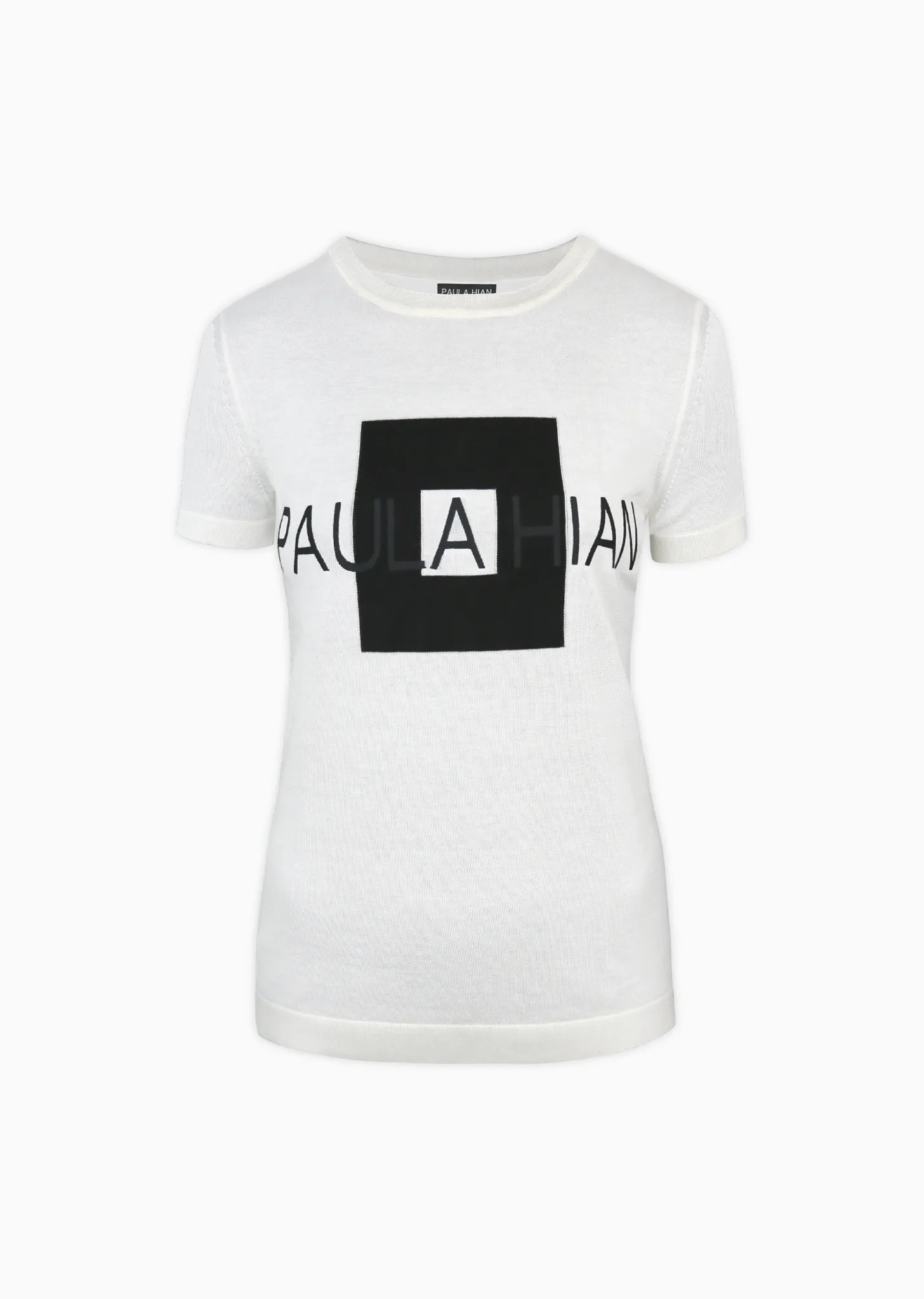 Meredith - Square Motif Cotton T-Shirt With Logo