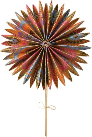 Metallic Gold Goa 10" Hand Fan