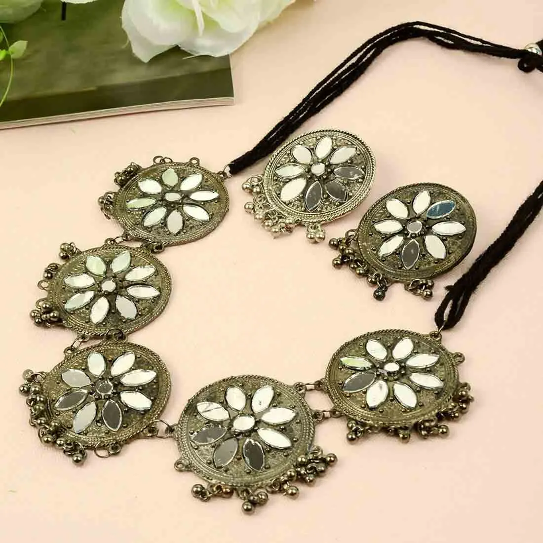 Mirror Embellished Choker set